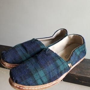 Toms Wool Plaid Slip-ons
